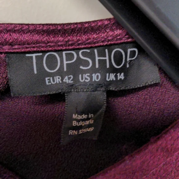 Topshop Satin Tie Back Midi Dress Size 10 - Picture 7 of 12